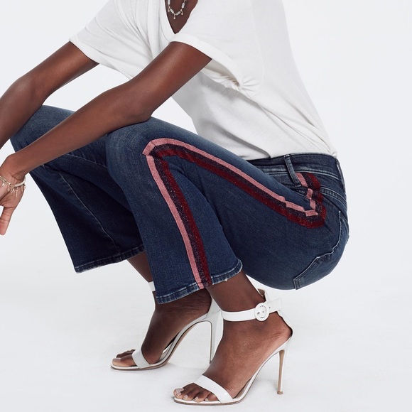 MOTHER Denim - MOTHER • Here Kitty Kitty glitter racer jeans